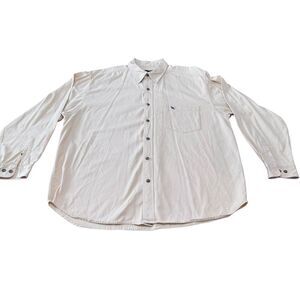 Vintage Eddie Bauer Yellow Mens Shirt 100% Cotton Long Sleeve Button-down XL‎
